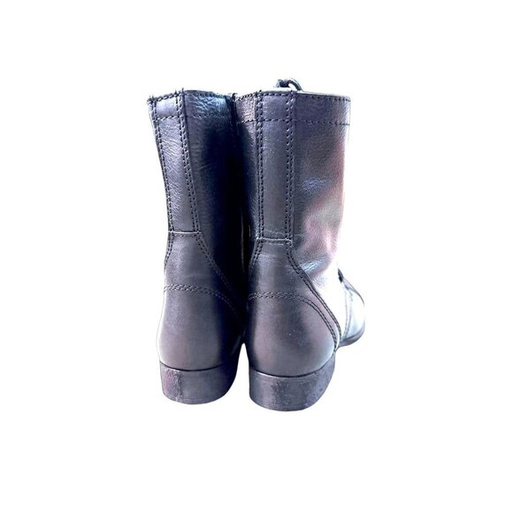 Steve Madden Troopa Black Leather Combat Boots Women Size 5.5 NWOB - Picture 5 of 10